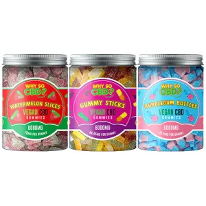 Why So CBD? 6000mg Broad Spectrum CBD Large Vegan Gummies - 11 Flavours