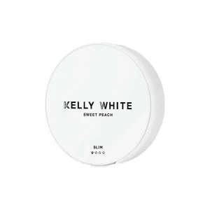 Short Dated :: 8mg Kelly White Slim Medium Sweet Peach Nicotine Pouches - 20 Pouches